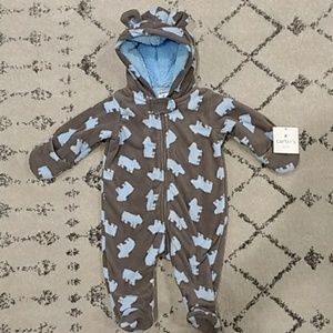 Carter's Baby Fleece Bunting NWT, sz 3M